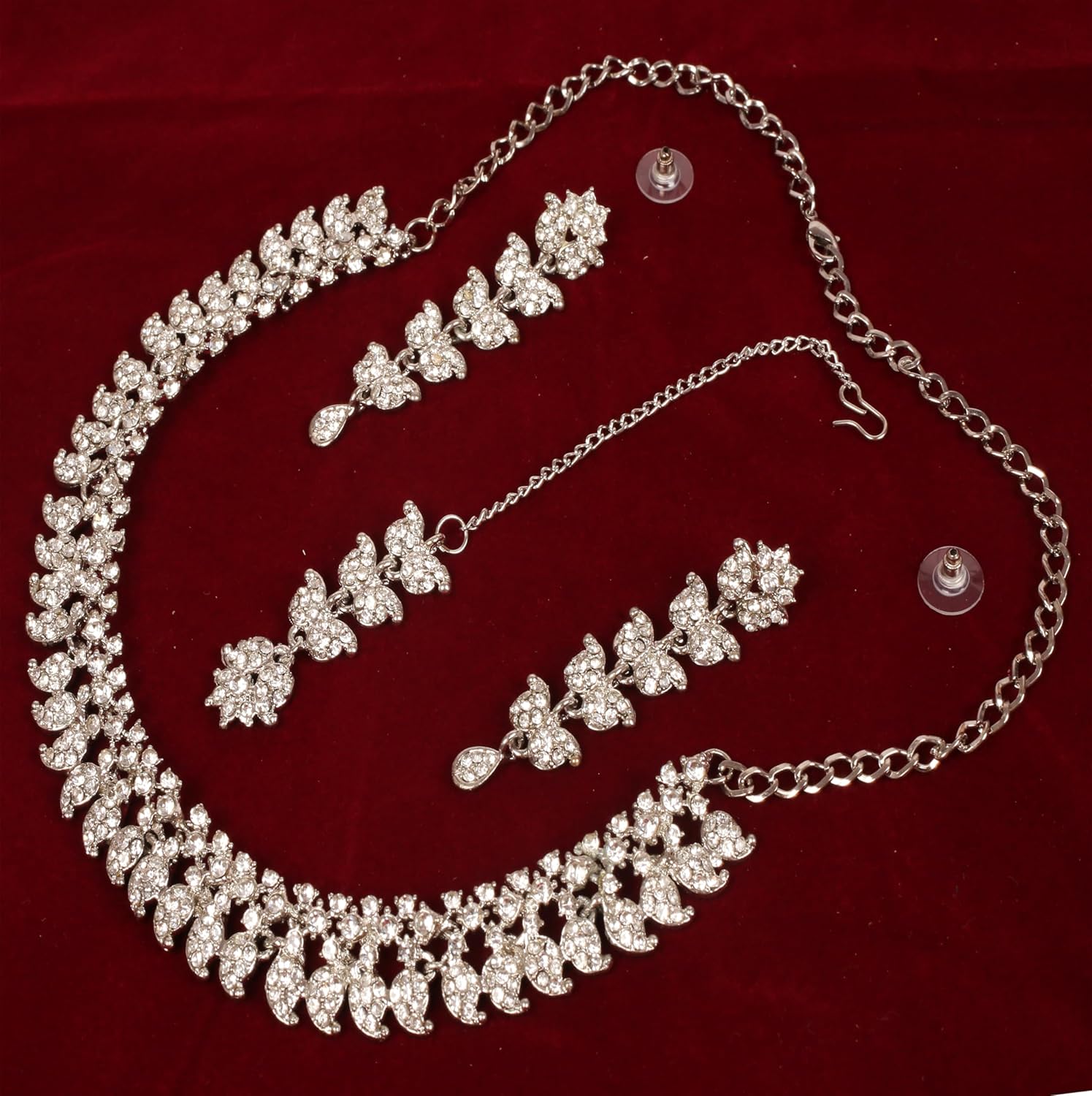 Touchstone Indian wedding jewelry set gold traditional necklaces for women statement rhinestone sets hollywood glamour style crystal stone bridal costume golden necklace - Image 8