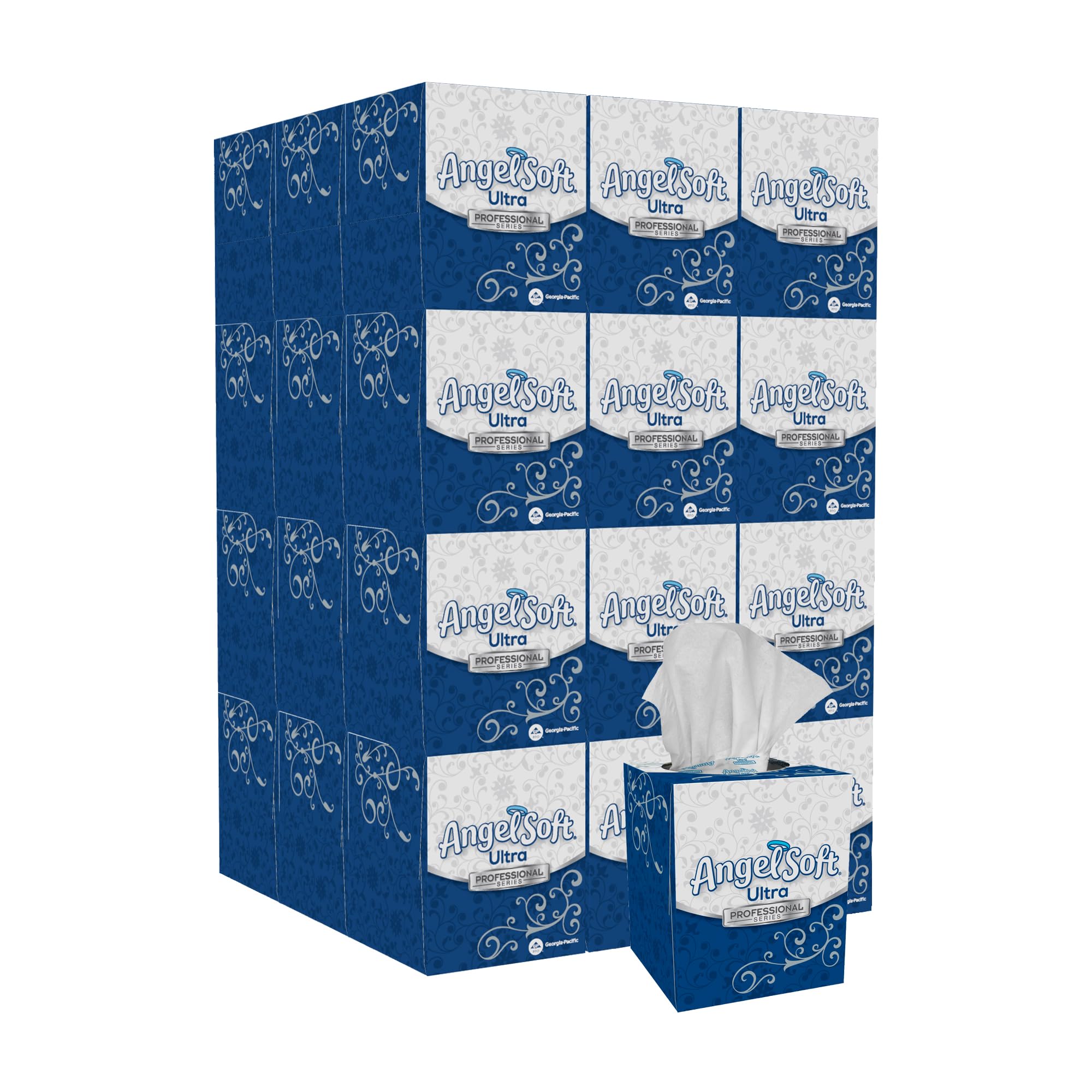 Georgia-Pacific Angel Soft Ultra Professional Series Premium 2-Ply Facial Tissue (49470), 96 Sheets Per Box, 36 Tissue Cube Boxes Per Case
