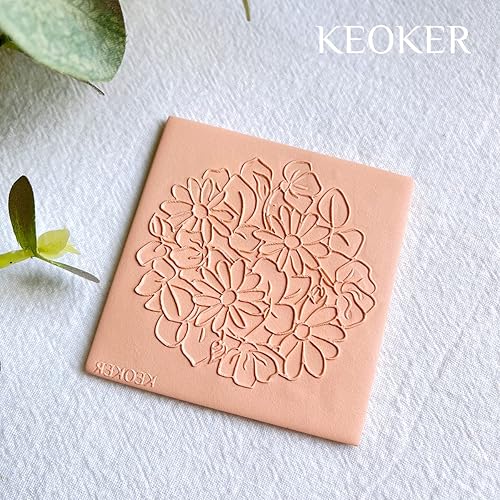 Miniatura 2 de Keoker Hojas de textura de arcilla polimérica, alfombrilla de textura de arcilla para hacer aretes de joyería, herramientas de aretes de arcilla
