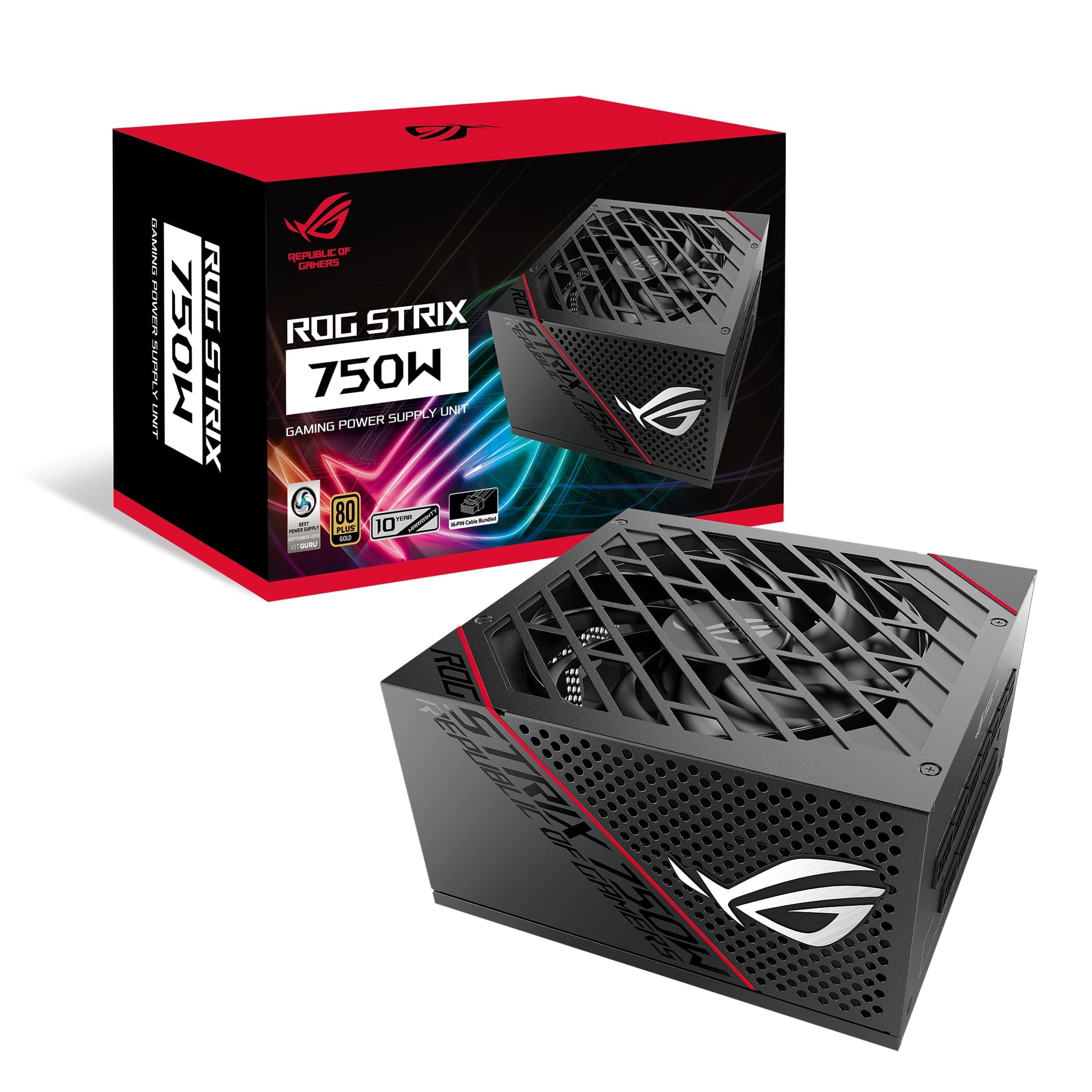 ASUS ROG Strix 750W Gold Gaming Alimentatore di rete PCIe 16 pin (750 Watt, certificazione 80+ Gold, ventola Axial-Tech, compatibile ATX 3.0, compatibile con PCIe 5.0)