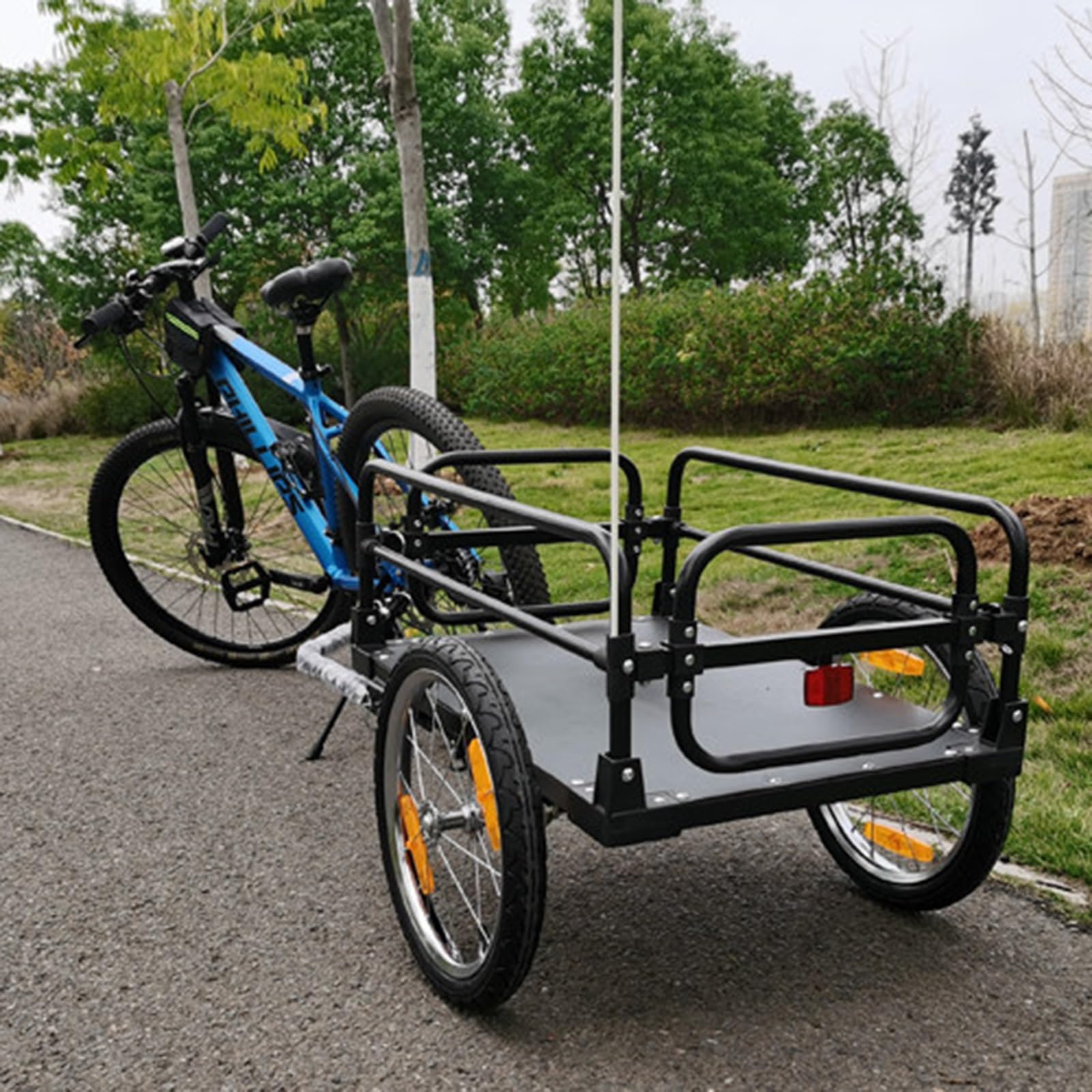 Remolque de Carga Pesada para Bicicleta, Carro Plegable con Enganche Universal