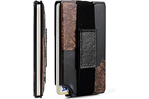 Slim Carbon Fiber Wallet with Wood Resin and RFID Block
