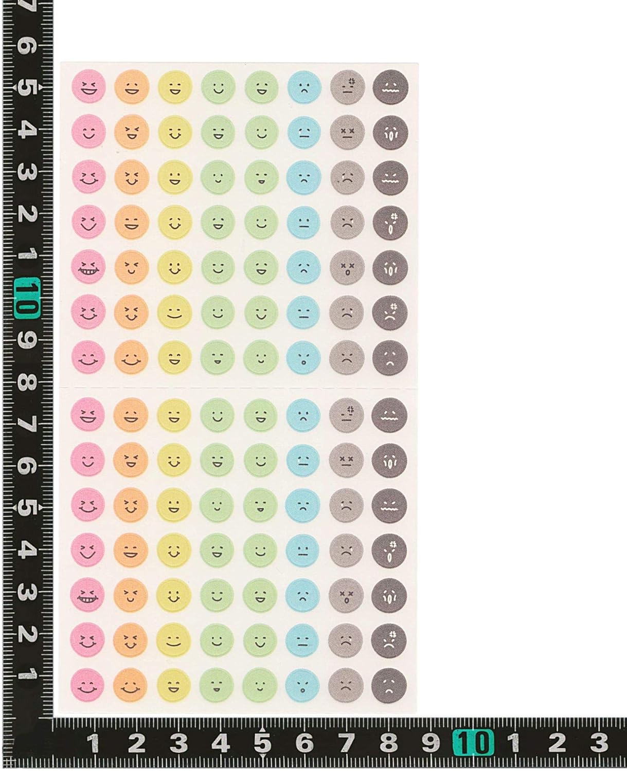 82388-006 Day planner sticker/sticker, Peel and Stick Feeling Sticker [Face pattern]