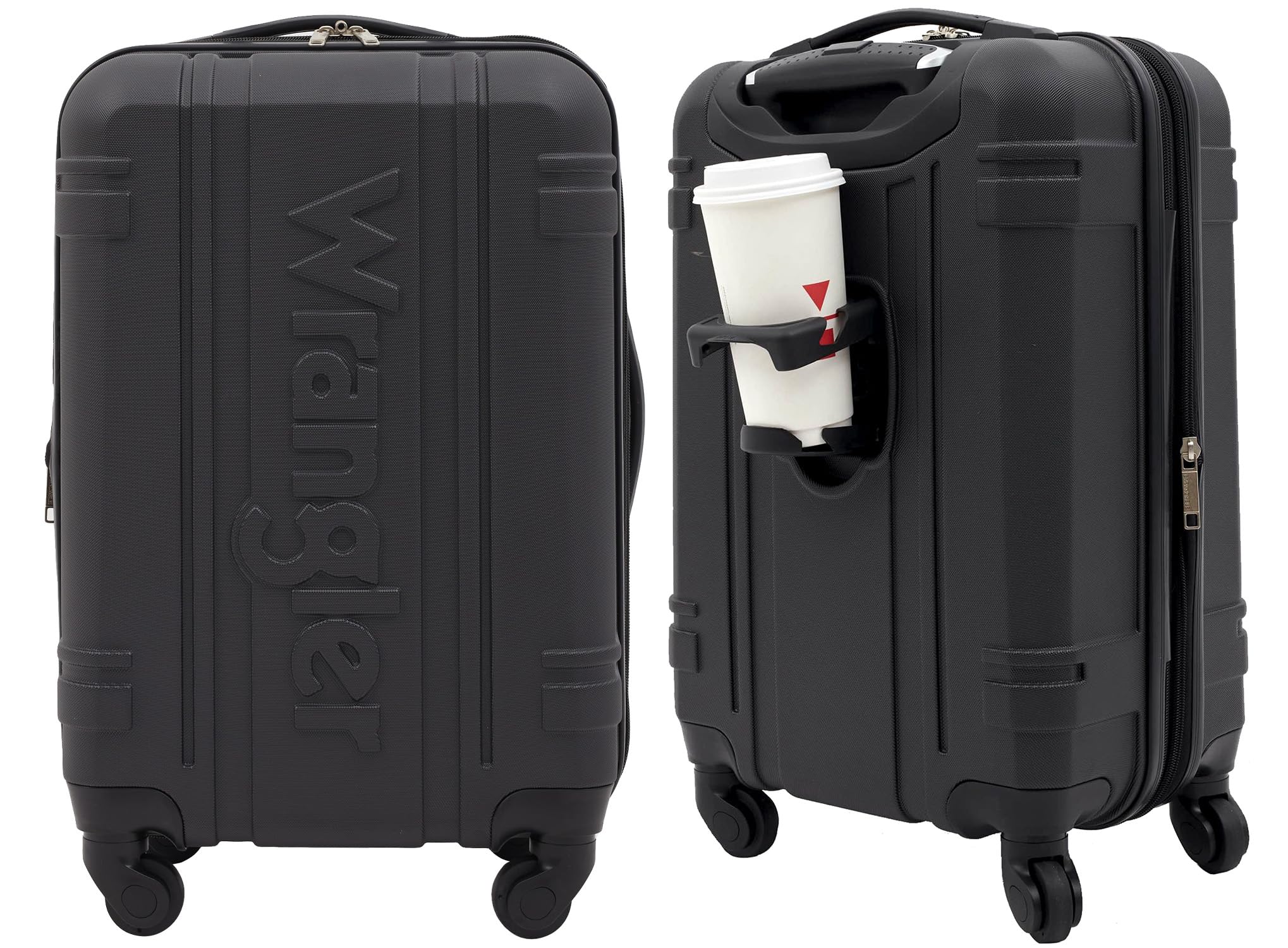 Wrangler Astral Hardside Luggage, Black, 20-Inch Carry-On
