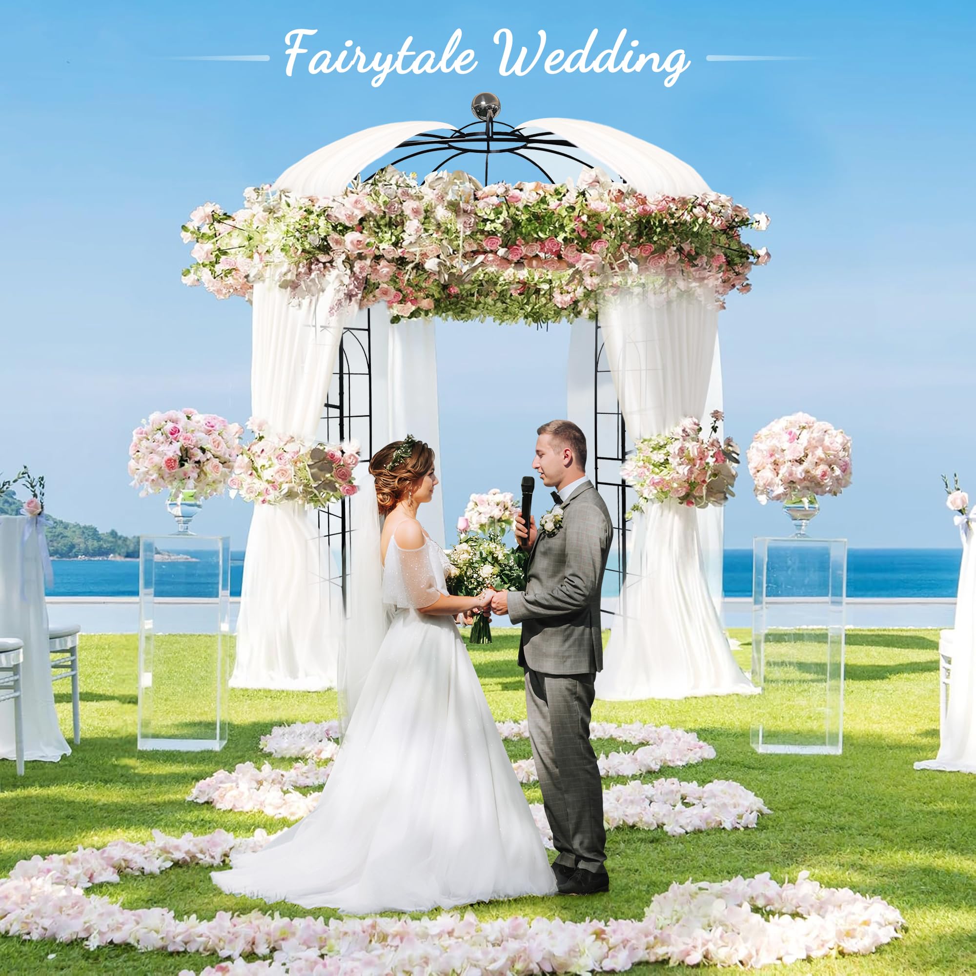 Amazon | メタルガゼボ 鳥かご型 ガーデントレリス アーバー アーバー