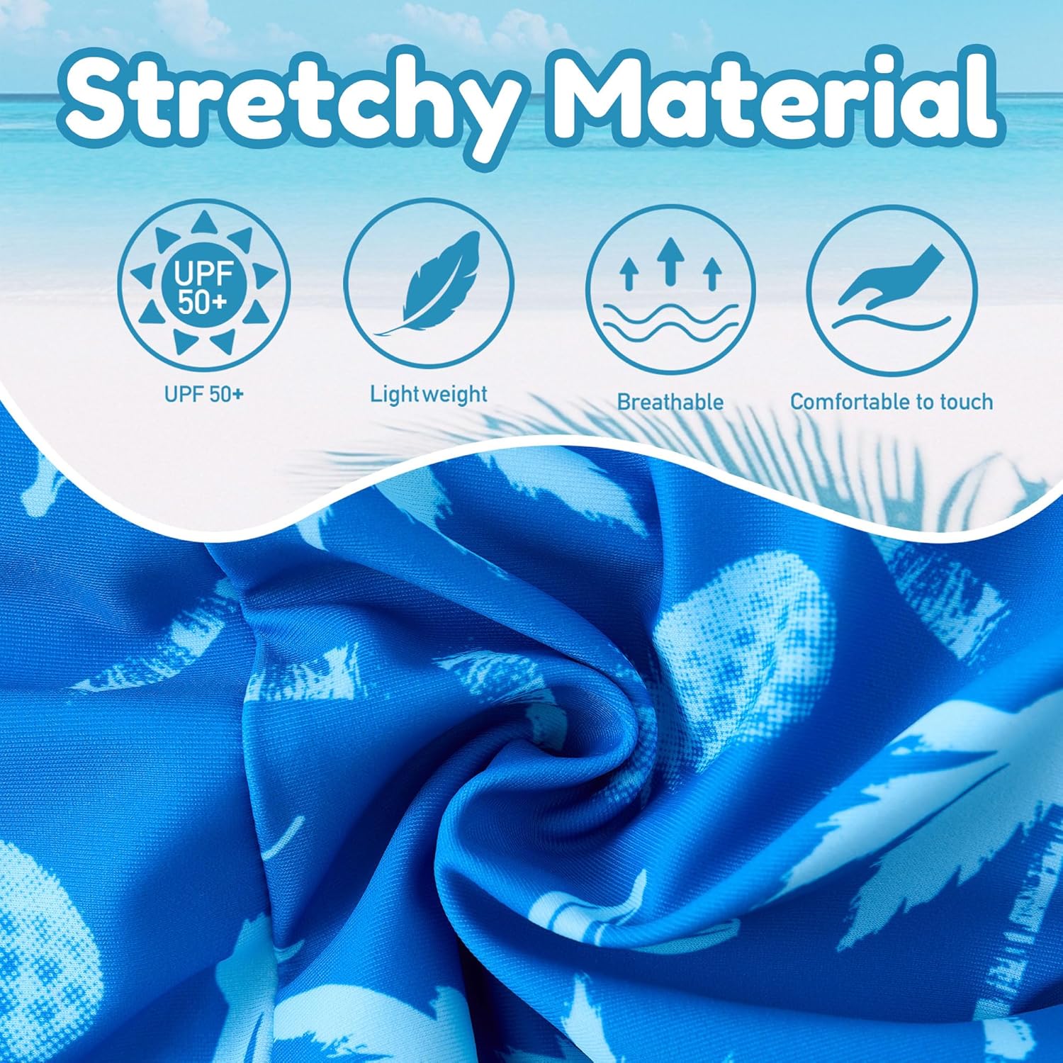 UMELOK Boys' Rash Guard Sets Two Piece Short Sleeve Kids Swimsuit 3-8Y - Image 5