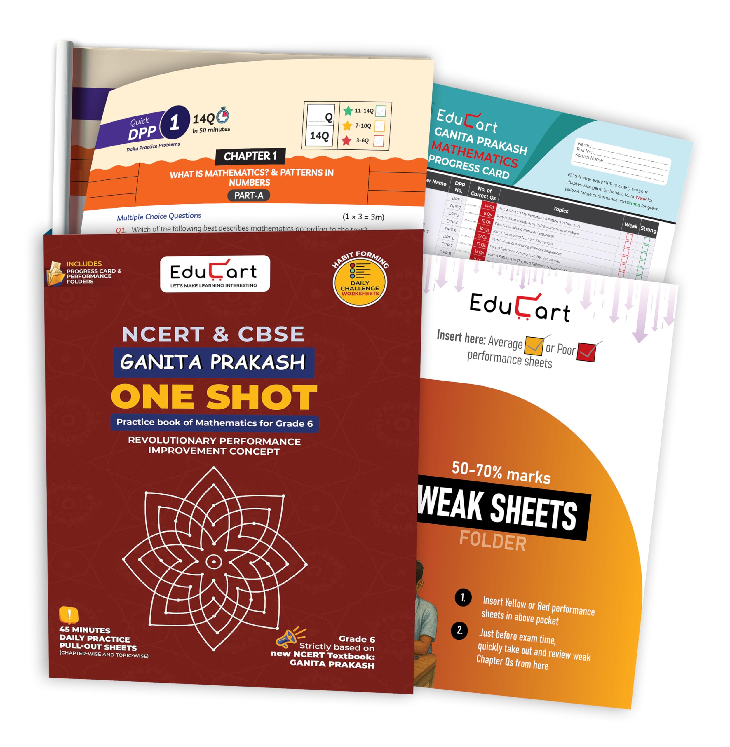 Educart NCERT & CBSE Class 6 Mathematics Ganita Prakash Part-1 One