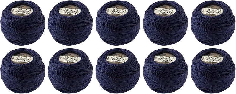 Linha Pearl Cotton DMC, espessura 8, azul-marinho escuro