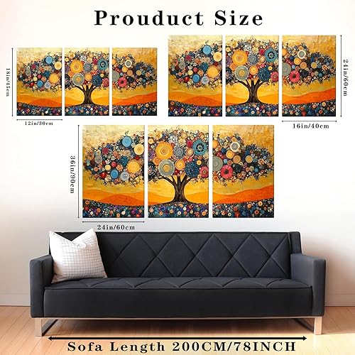 Miniatura 4 de Lienzo decorativo para pared, diseño de árbol de la vida, impresiones de estilo Gustav Klimt, arte abstracto del árbol de la vida, póster inspirado