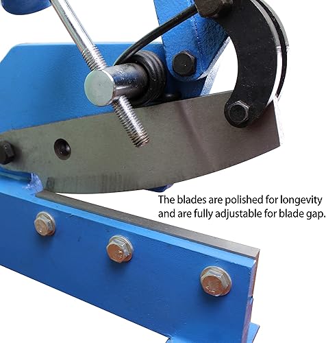 Miniatura 3 de HFS (R) Cizalla de placa, cizalla manual multiusos para chapa metálica montada en banco (8 pulgadas)