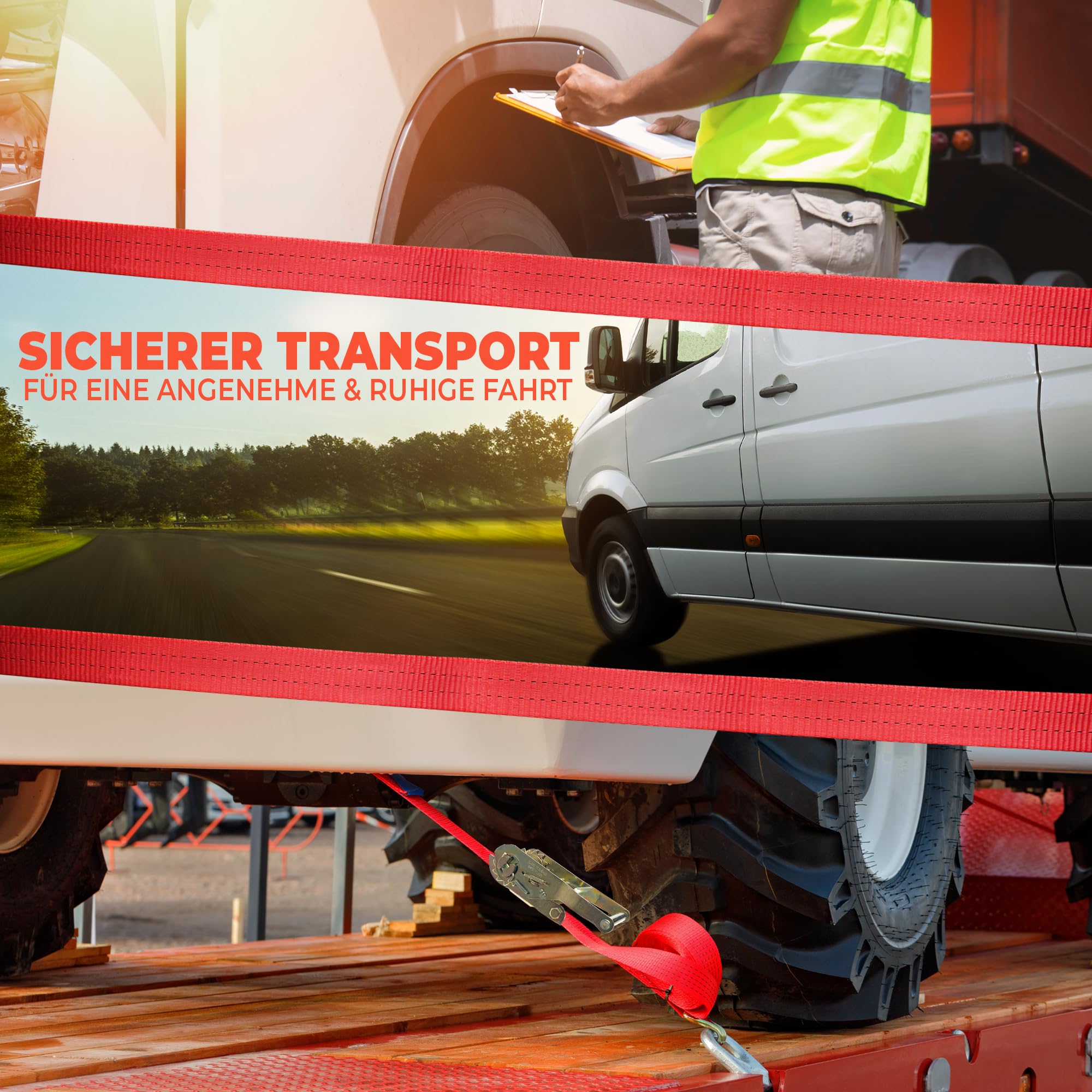 NTG Pack Of 4 Stretchable Up To 2000 Kg/daN 4 M Long | 35 Mm Wide