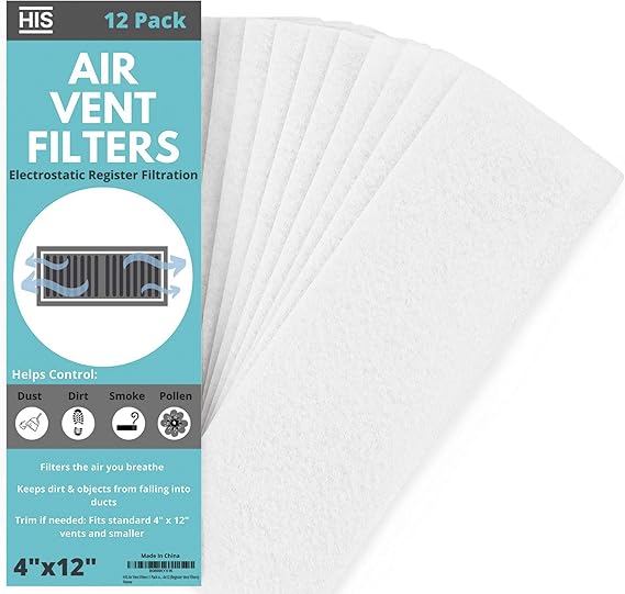 Air Vent Filters For Home 1 Pack of 124" x 12” Register Vent Filters
