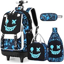 Bevalsa Rolling Backpack for Boys, Roller Backpack with Wheels