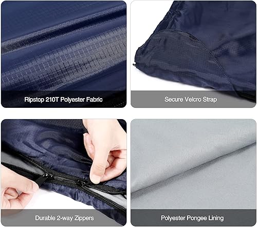 Miniatura 72 de REDCAMP Saco de dormir ultraligero para mochileros, senderismo, comodidad para adultos en clima cálido, con saco de compresión 2-Sobre