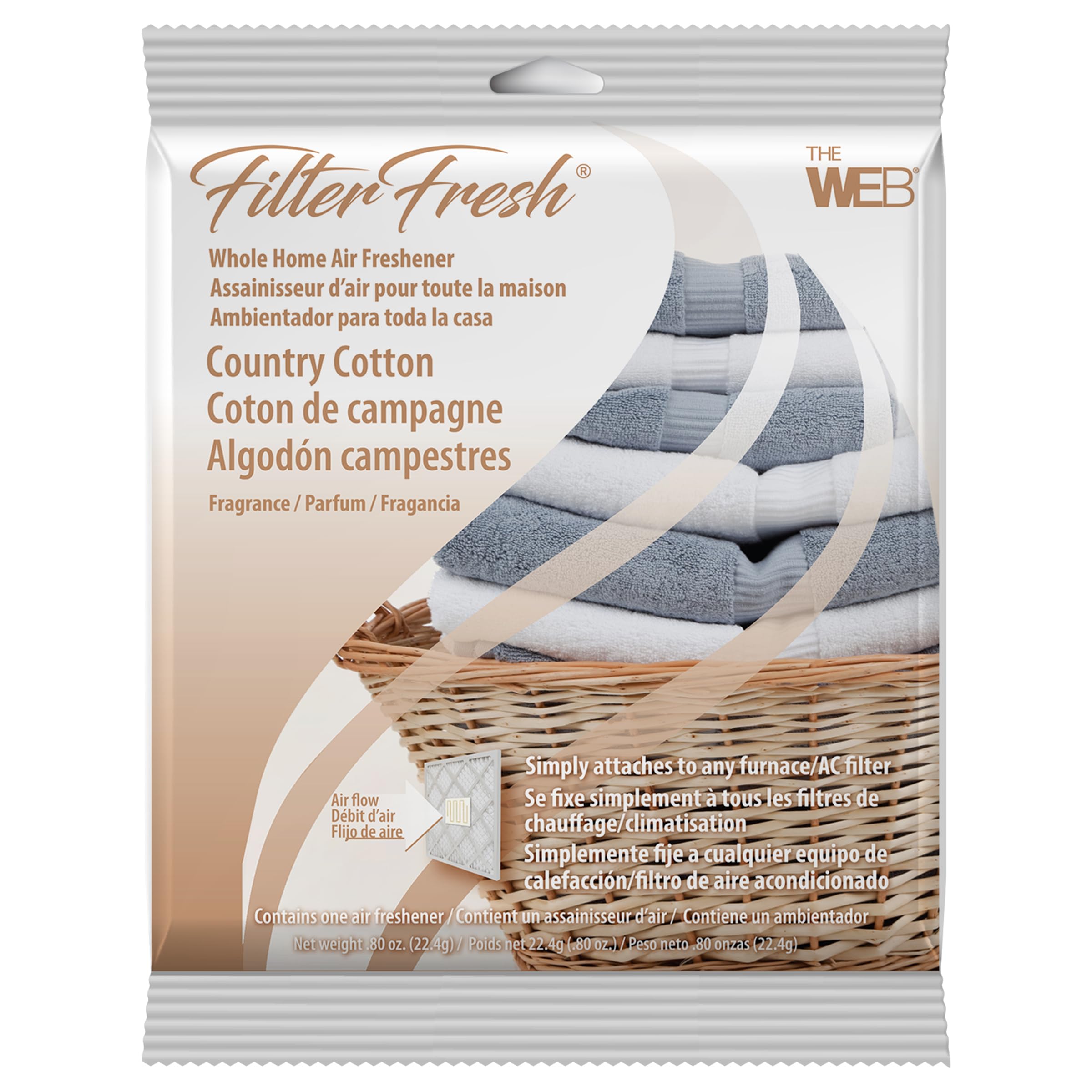 WEB FilterFresh Whole Home Country Cotton Air Freshener 0.8 Ounce (Pack of 1)