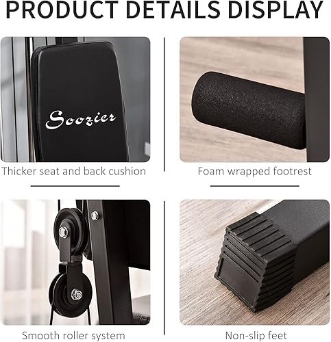 Miniatura 3 de Soozier Sistema multifuncional de gimnasio en casa, estación de entrenamiento con pila de peso de 99 libras, para ejercicio de cuerpo completo