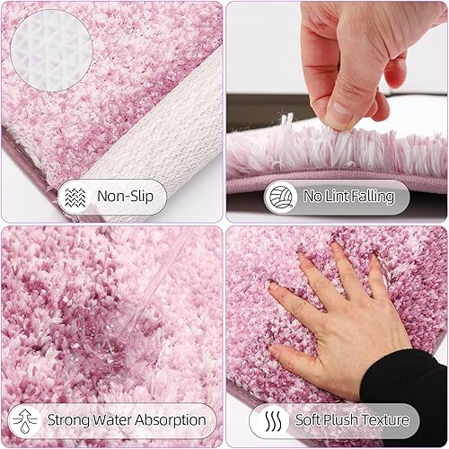 Vista 46 de iMucci Accesorios de baño, juego de baño negro con cortina de ducha y alfombra, cortina de ducha impermeable con alfombra ultra absorbente, juego