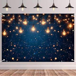 Starry Night Sky Photography Backdrop with Shining Stars - Galaxy Theme for Prom Dance, Birthday Party, Baby Shower Banner Decor 72x43 Inch