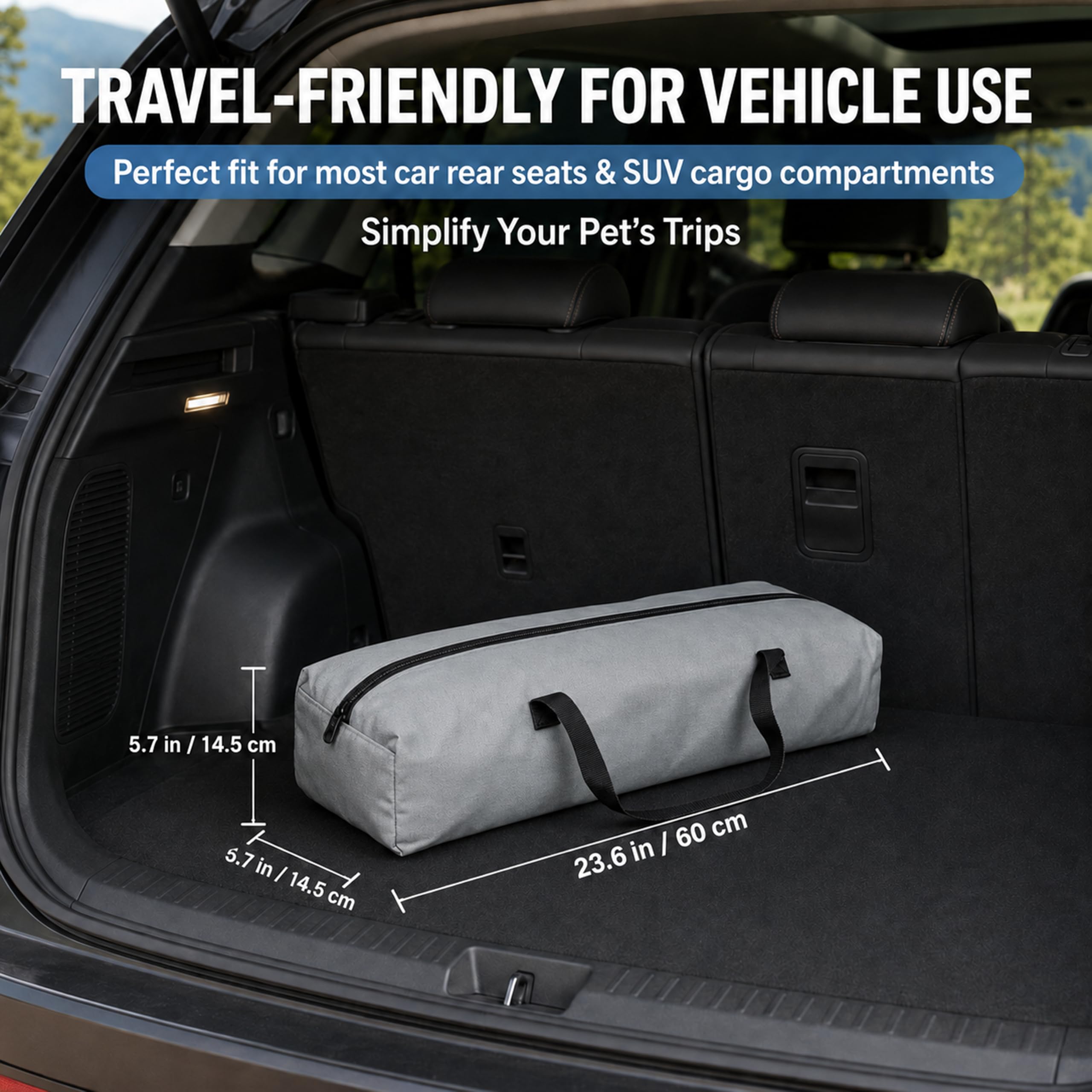 ALLUMK Cage de Transport Pliable Taille L pour Chiens Moyens et Chats | Maille renforcée à 3 portes, sangles de fixation auto, dimensions 81x59x59cm, adapté voiture, camping et visites vétérinaires