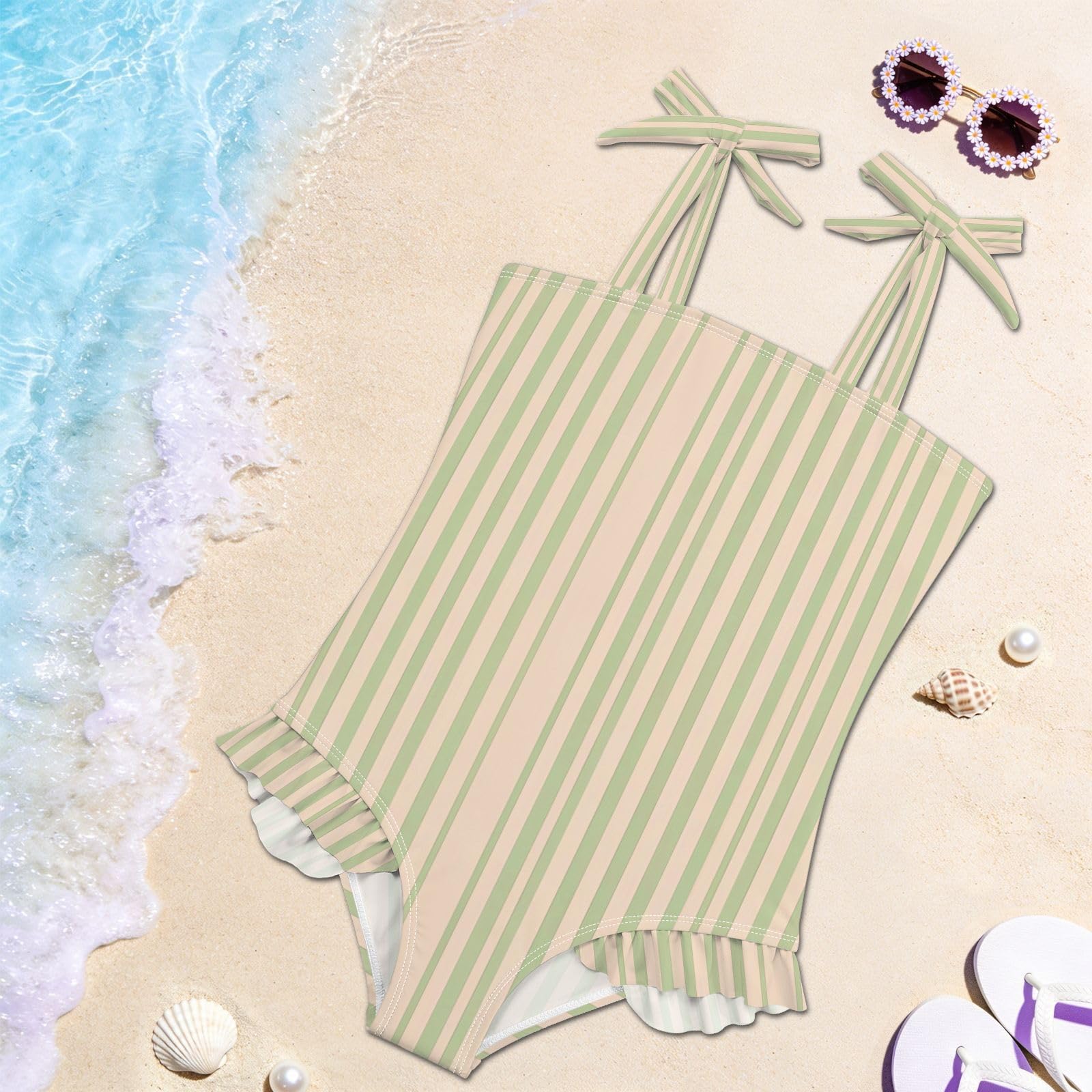 FRODOTGV Costume da bagno intero ad asciugatura rapida, costume da bagno estivo da spiaggia per bambine