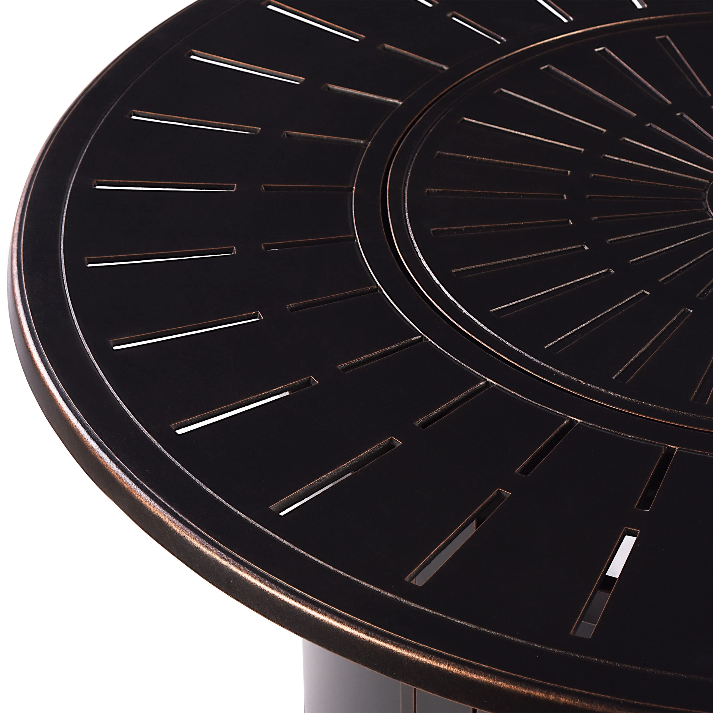 Oakland Living Aluminum 55,0000 BTU 44 in. Round Propane Black Fire Pit