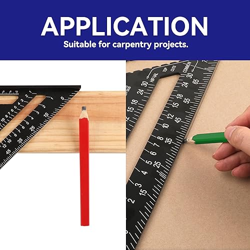 Miniatura 6 de HFS (R 72 piezas de carpinteros profesionales medianos lápices carpinteros duros, ladrillos, capas de ladrillo, juego de lápices de 7 pulgadas