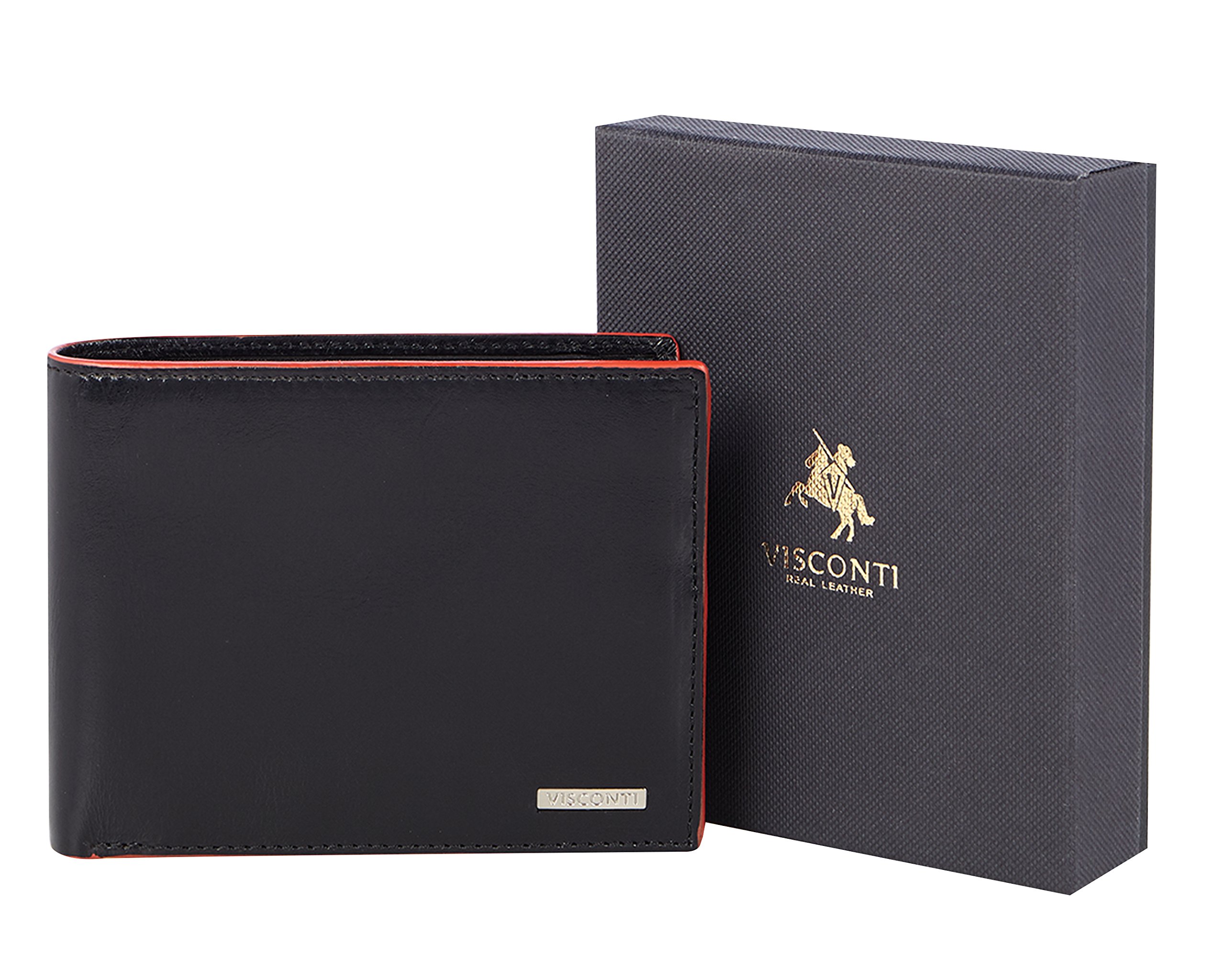 VISCONTI ® Portafoglio Uomo Vera Pelle con protezione RFID Porta Carte di Credito con Portamonete. Borsellino a piegatura tripla Porta Banconote Regalo - 'Alps'