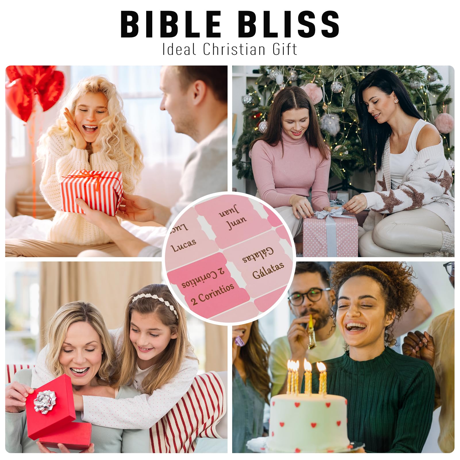 Pestañas de la Biblia en español para mujeres, Pestañas de lámina dorada para Biblia en Español, 90 elegantes pestañas de índice, separadores de lujo de Biblia en español, accesorios duraderos de la