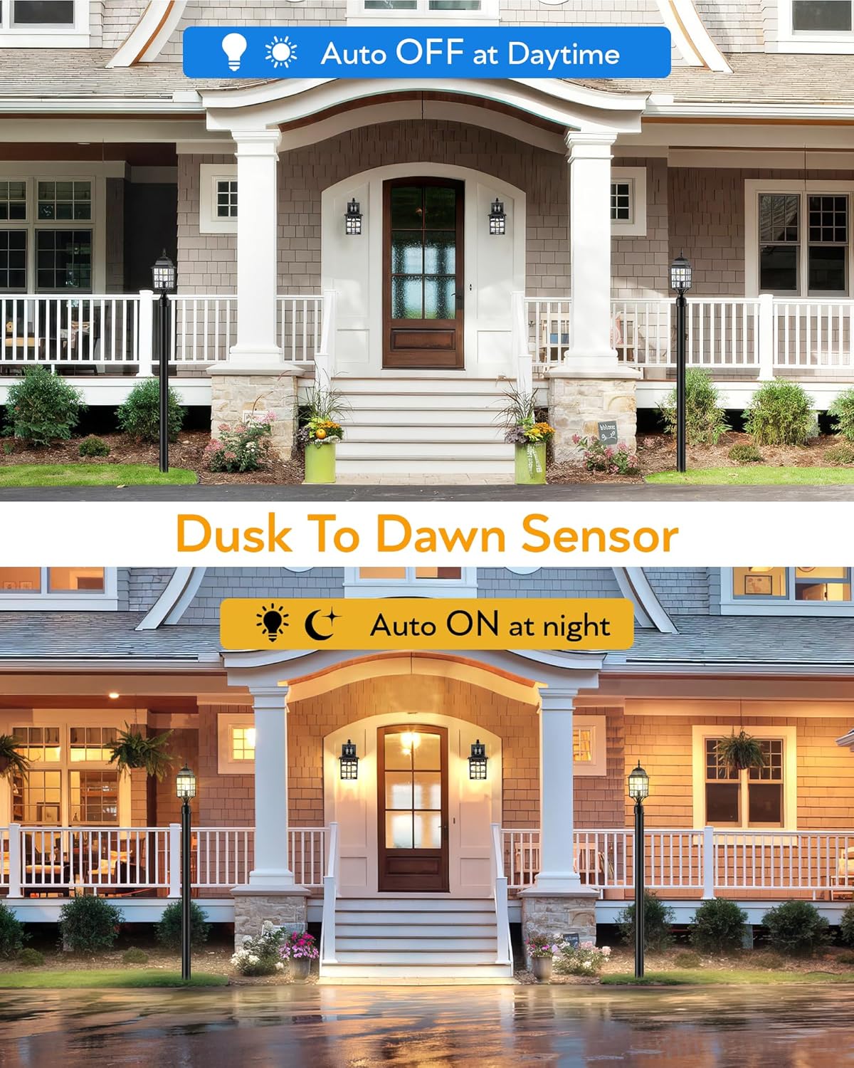Dusk to Dawn sensor operation of VIANIS outdoor light