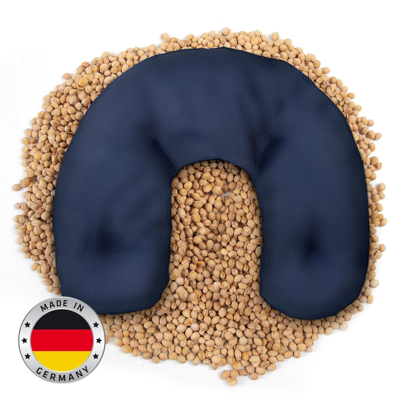 Coussin Cervical Noyaux De Cerise Asigo® - Chauffant Naturel Nuque Épaules 35x38 Cm - Fabriqué En Allemagne