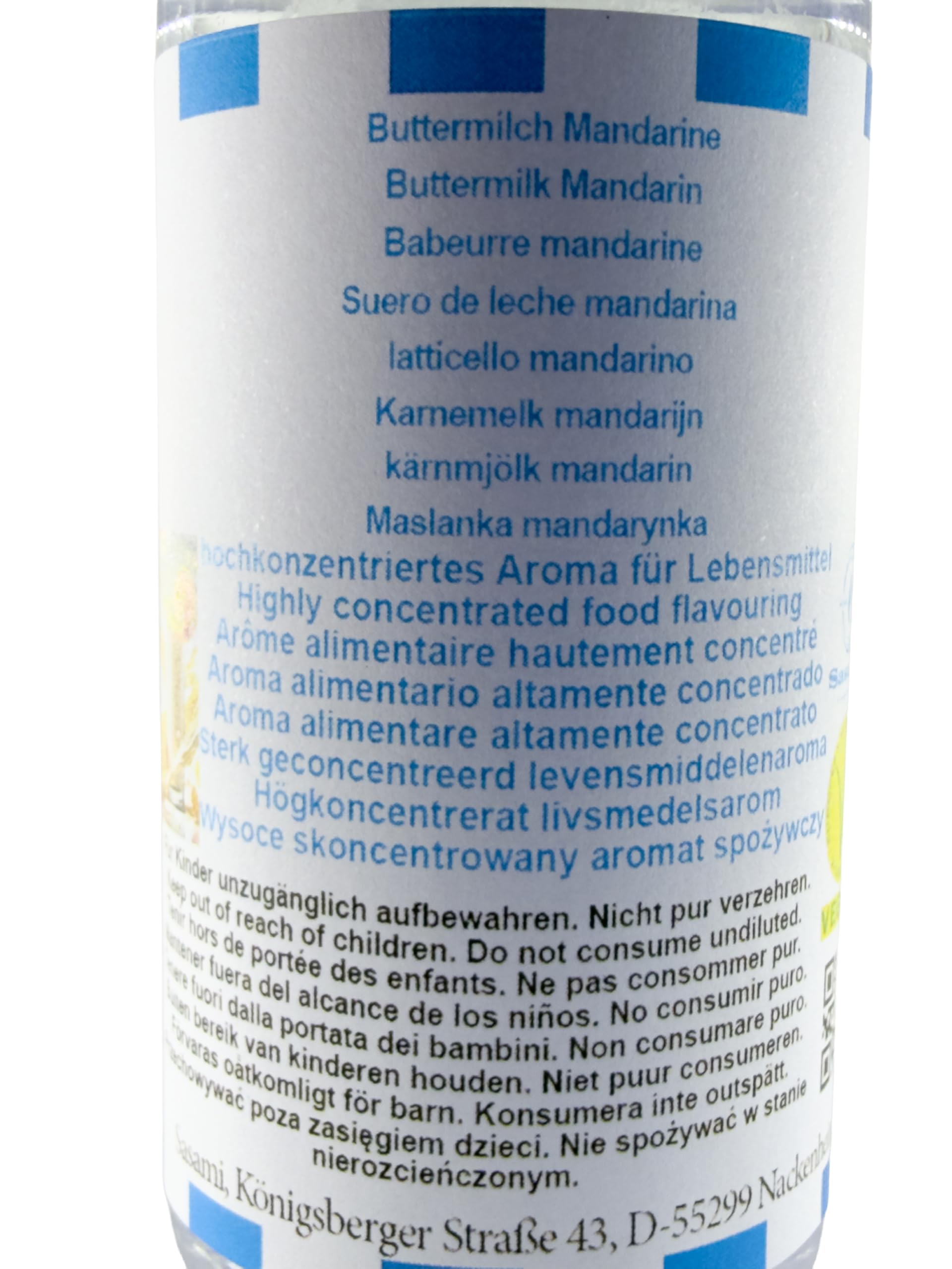 Buttermilch Mandarine Aroma Konzentrat - Vegan - Sasami - 100ml