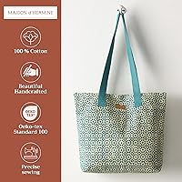 Vista 66 de Maison d' Hermine Bolsa de lona para mujer, bolsa de lona de algodón reutilizable para el hombro, bolsas de comestibles a granel con asa para 01