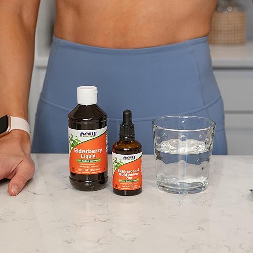 Miniatura 6 de NOW Suplementos, saúco líquido 500 mg, concentrado 10:1, eliminador de radicales libres*, 8 onzas