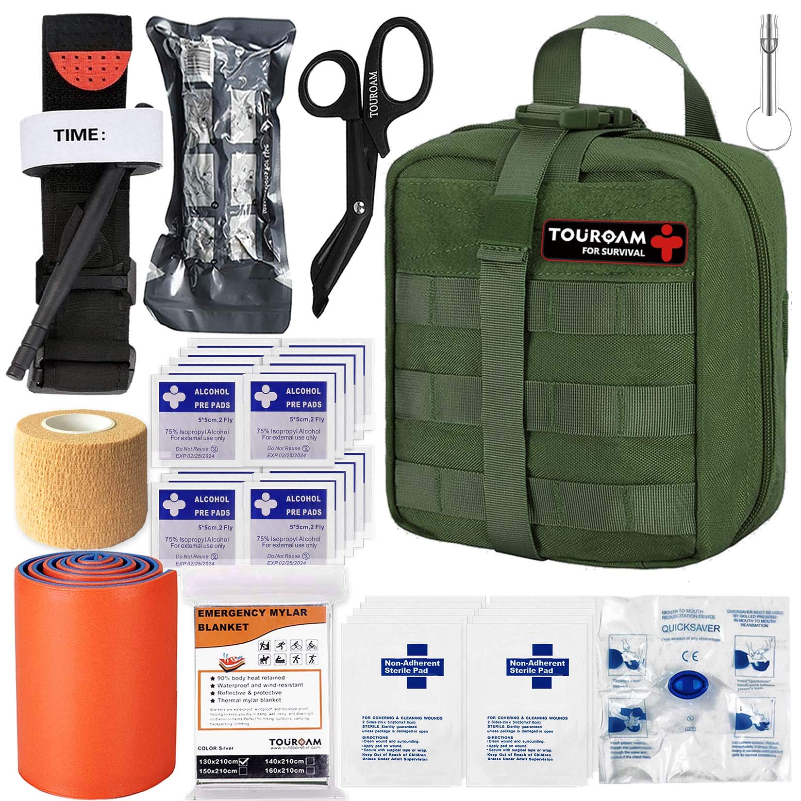 Buy Emergency First Aid KitMOLLE Admin Pouch IFAKWound Dressing Blood