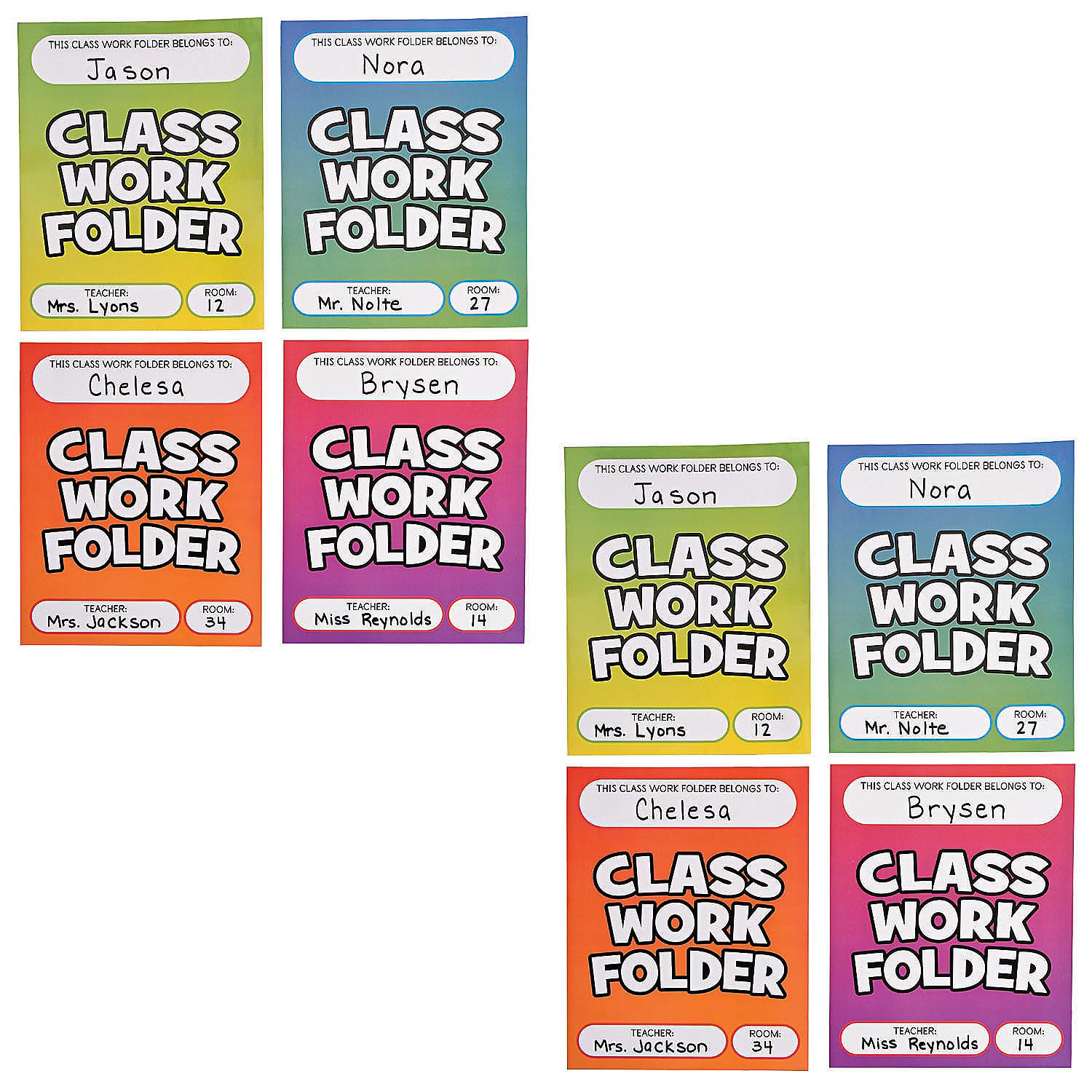 Fun ExpressClasswork Pocket Folders - Bulk 48 Pc