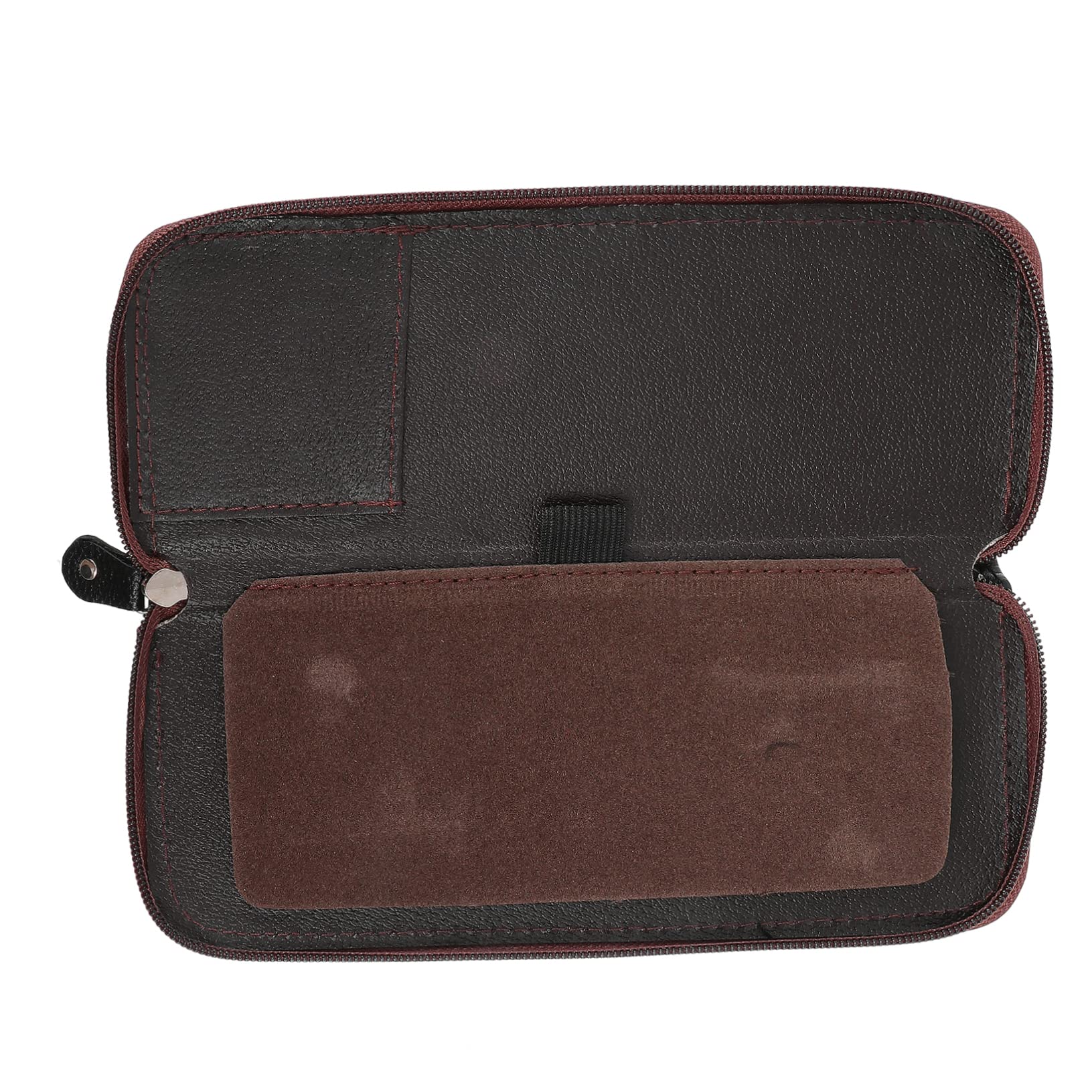 IWOWHERO Leather Barber Scissors Case Double Grooming Scissors Storage Bag Hair Cutting Tool Pouch