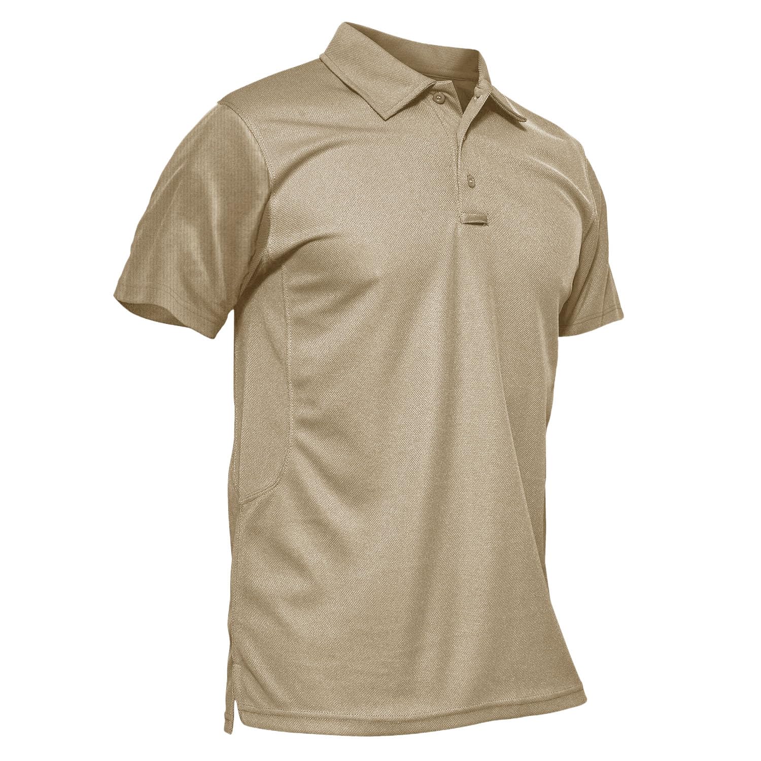 KEFITEVD Polo Shirts Herren Kurzarm Golf Tshirts Schnelltrocknend Army Tshirt Sport Outdoor Poloshirt mit Brillenhalter Knopfleiste Leicht T-Shirt Sommer