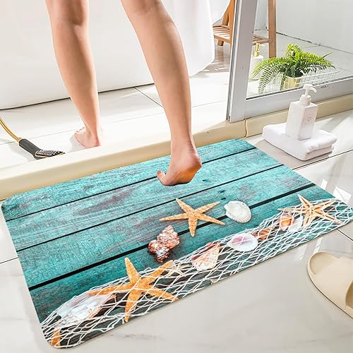 Miniatura 7 de LYFANS Manta de esponja de baño suave absorbente de espuma para baño y cocina (21 x 35.5 pulgadas), antideslizante brillante impresa en 3D con