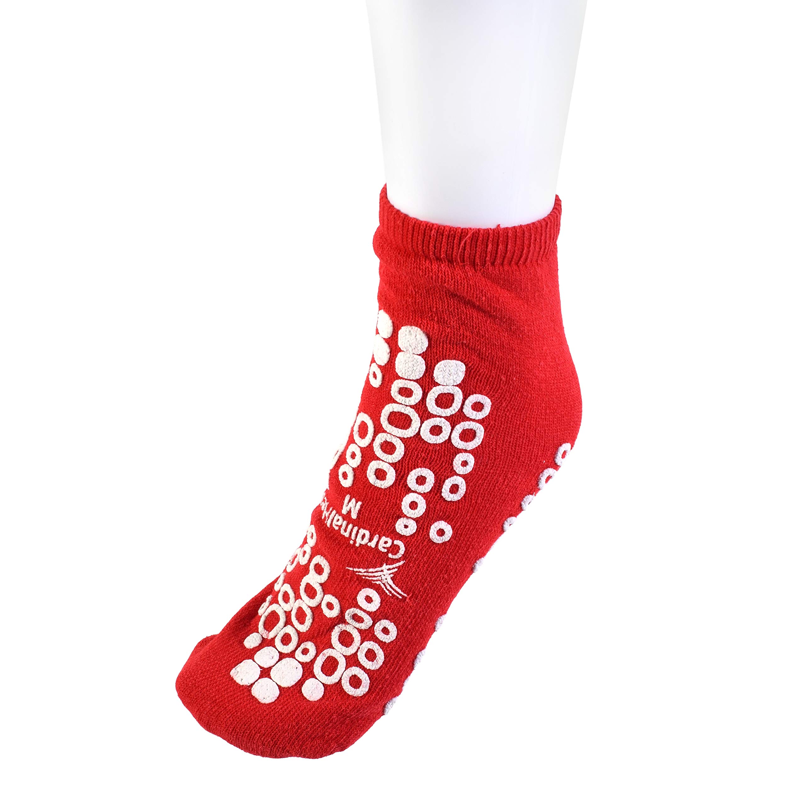 Cardinal Health 68125-RM Terry in Double Tread Patient Safety Slippers, Red, Medium, Case of 48