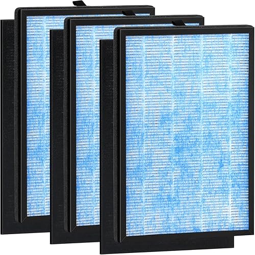Paquete de 3 filtros de aire de repuesto 3 en 1 compatibles con Okaysou Air Purif-ier Airmax 8L, ultrafiltro azul y filtro HEPA verdadero de grado