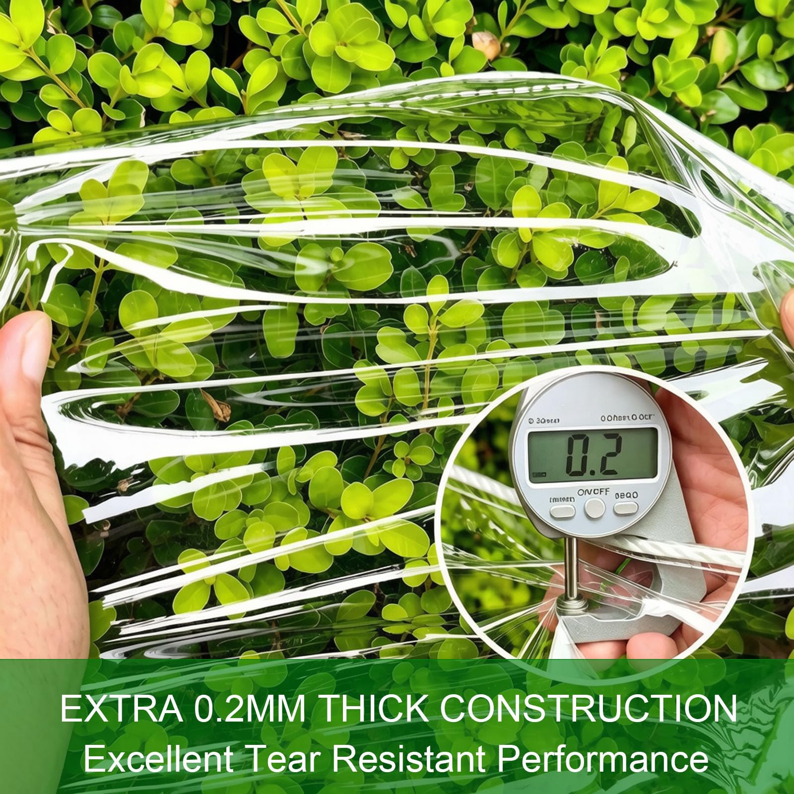 Bache Transparente Exterieur Bache Piscine 3x2 Protection Plantes | 270g/m² Bâche Avec œillets résistante à l'hiver IndéChirable Balcon Mobilier De Jardin,Pare-Vent, Extérieur(6x7m)