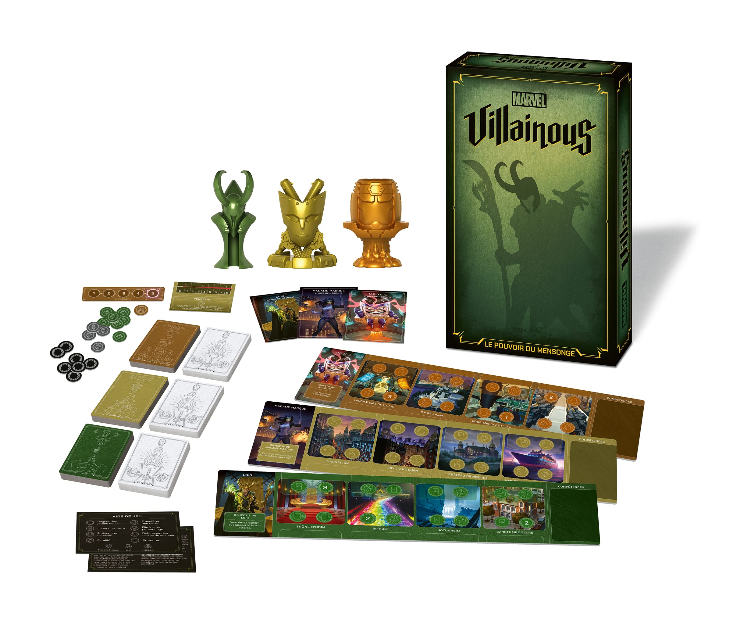 Ravensburger - Marvel Villainous Extension 1 - Le Pouvoir du Mensonge - Jeu de stratégie - 2 à 3 Joueurs dès 12 Ans - 27290 - Version française, Jouable Seul ou combiné avec Le Jeu Disney