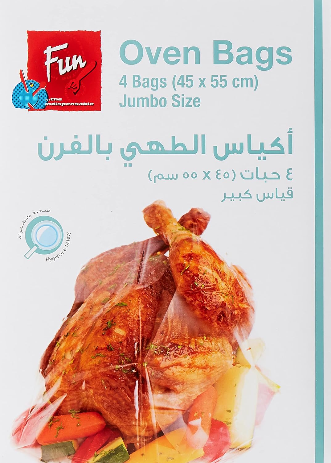 Fun Indispensable Roasting Plastic Oven Bags With Tie Wire, Jumbo, Pack