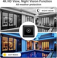 Vista 3 de Mini cámara oculta WiFi inalámbrica - Cámara de seguridad interior con detección de movimiento, visión nocturna, control de aplicaciones