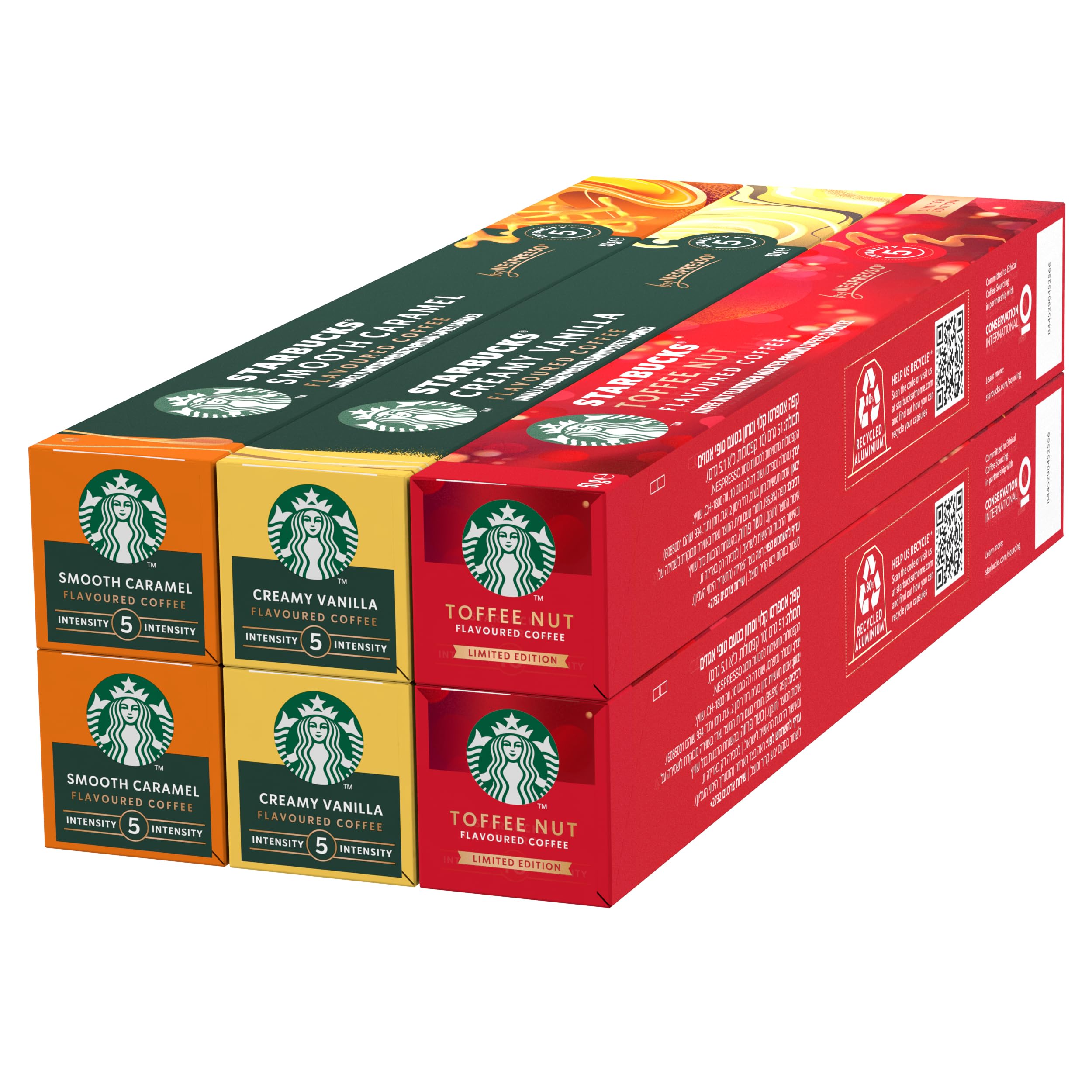 STARBUCKS Seasonal Pack by Nespresso, Blonde, Coffee Capsules 6 x 10 (60 Capsules) - Amazon Exclusive