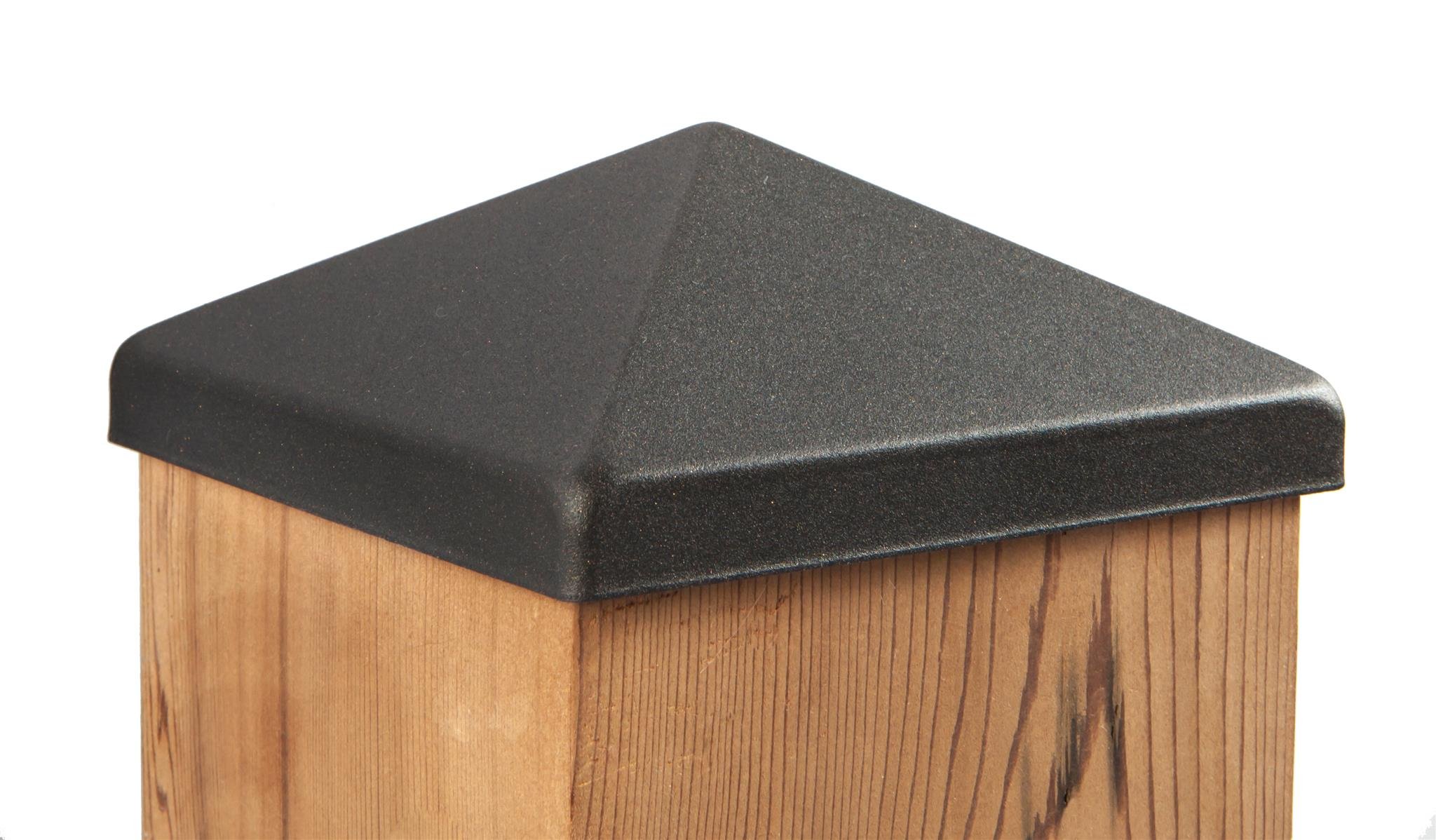 6x6 Apex Pyramid Post Cap - Matte Bronze (5 1/2" x 5 1/2") for Deck and Fence Posts