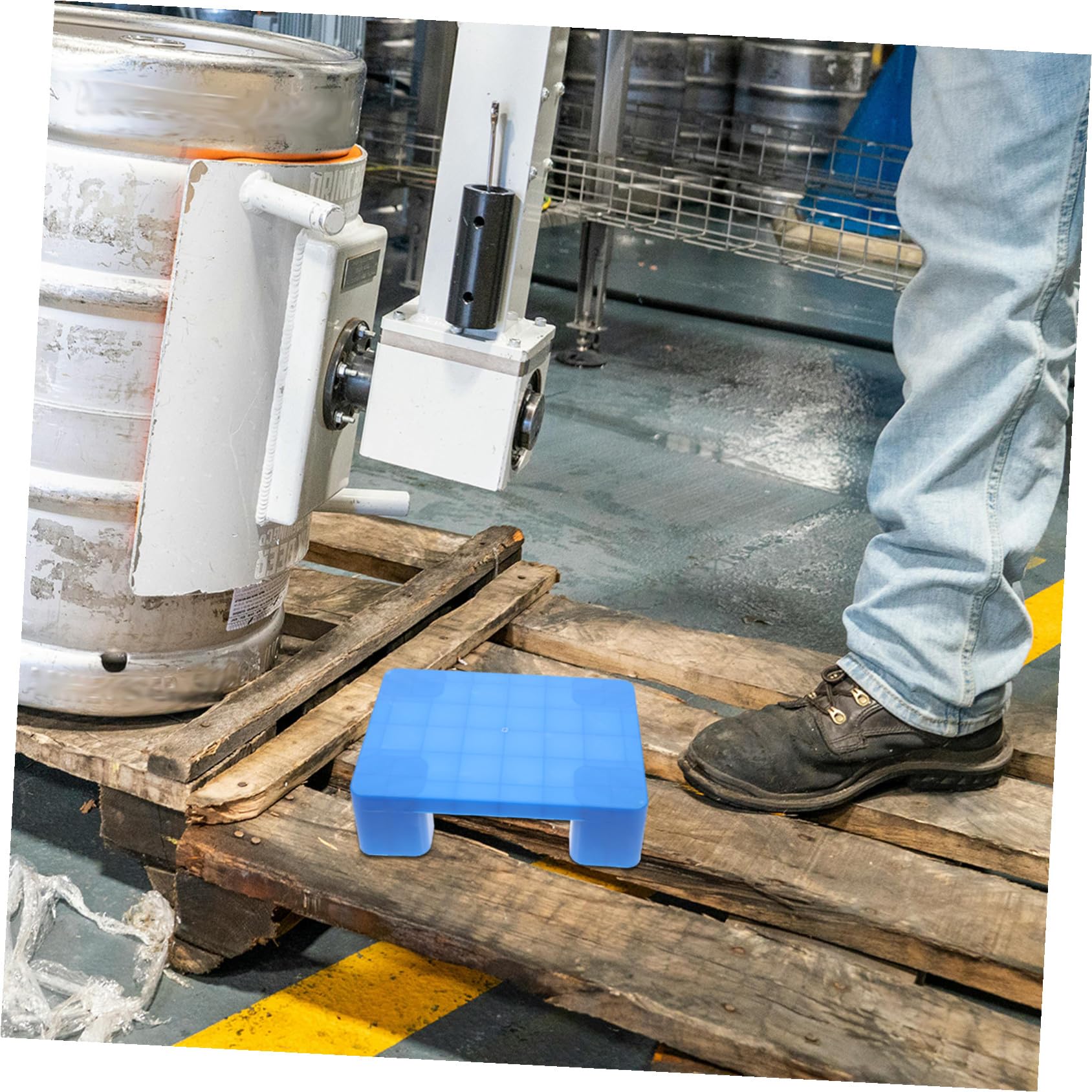 Pallet in Plastica Abs Blu, Griglia per Stoccaggio a Pavimento | Alta Capacità di Carico, Installazione Semplice, Uso in Magazzino e Acquacoltura