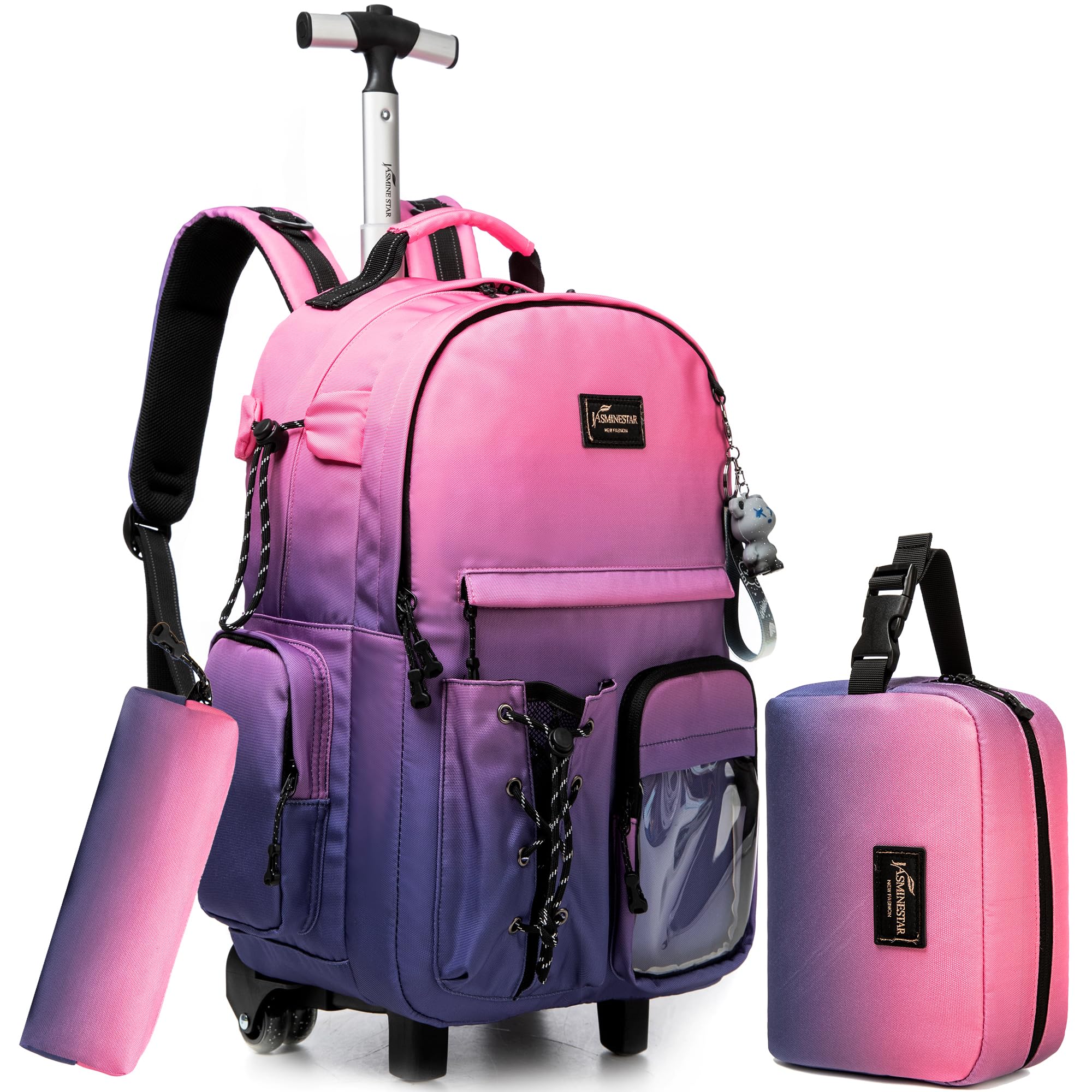 Kids Backpack with Wheels Kids Rolling Backpack Suitcase Carry on Luggage Backpacks with Wheels for Teens Boys Girls Rolling Backpacks for Elementary