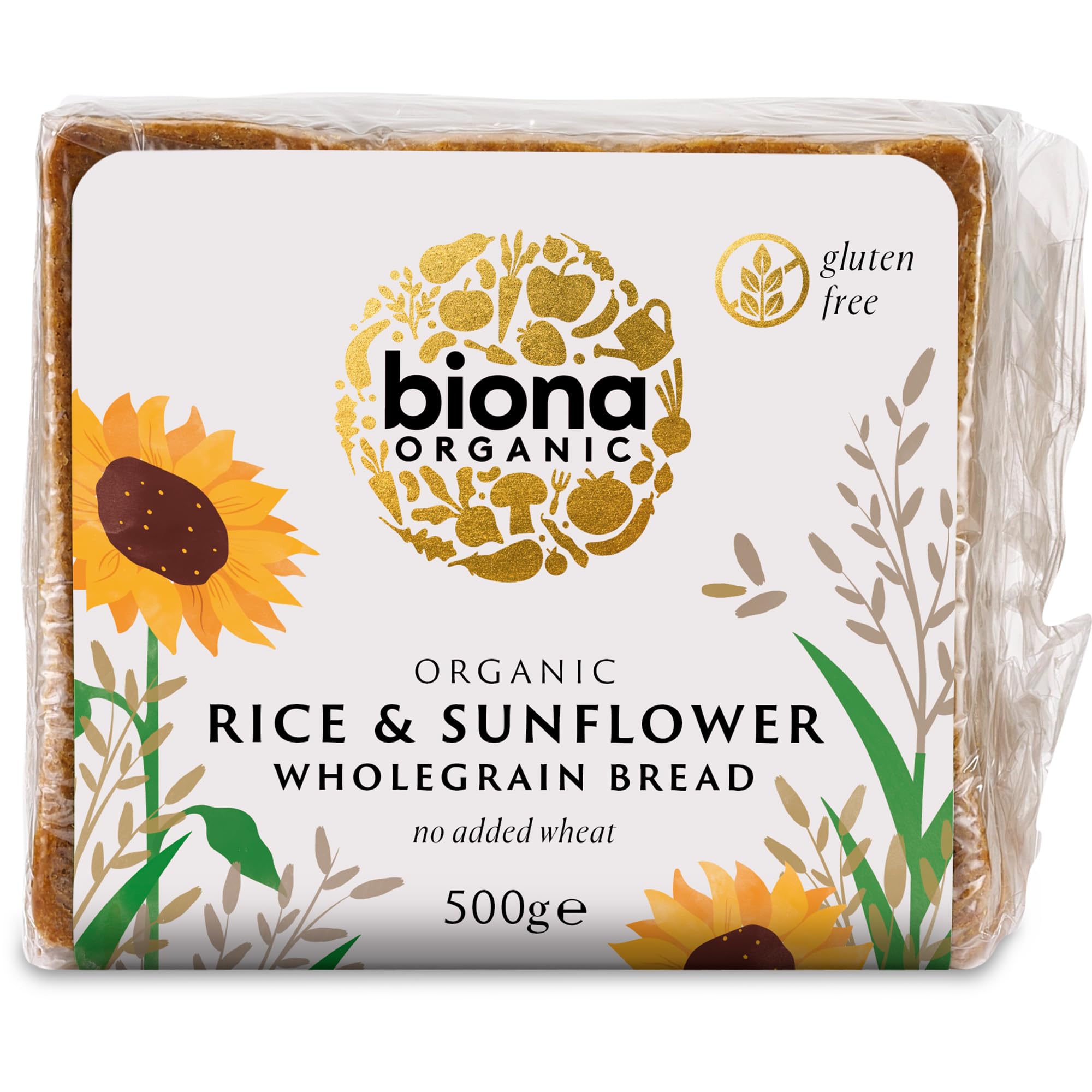 Biona Organic Rice Bread with Sunflower Seed, 500g