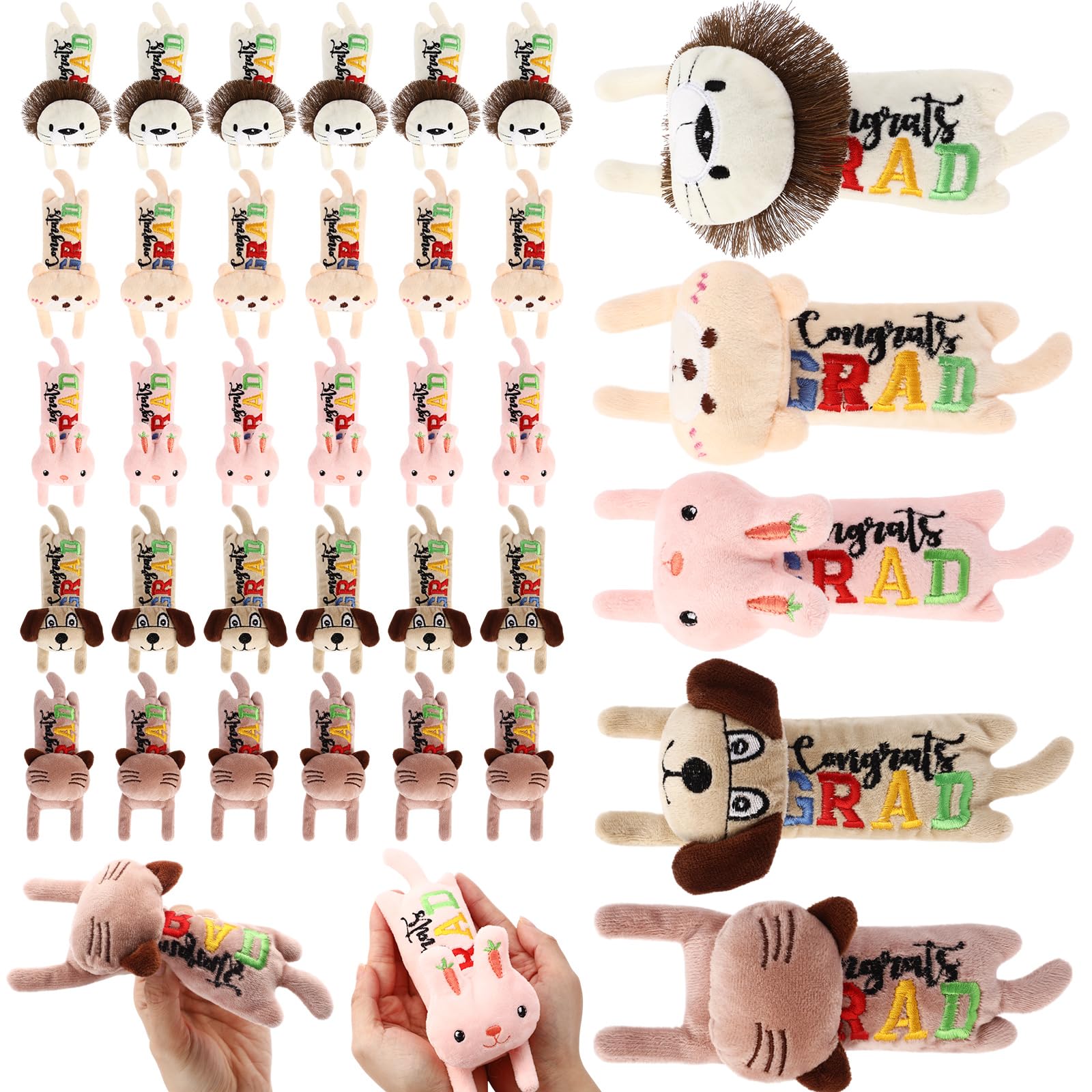 Photo 1 of Blueweenly 40 Pcs Mini Graduation Plush Stuffed Animals Bulk, Class of 2026 Grad Plush for Students Kindergarten Graduation Gifts School Party Favors